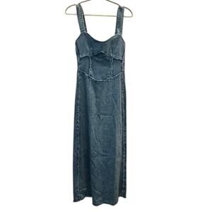 Saints + Secrets Denim Dress – Denim Strap-Dress – Size Small (AU 8 / US S)